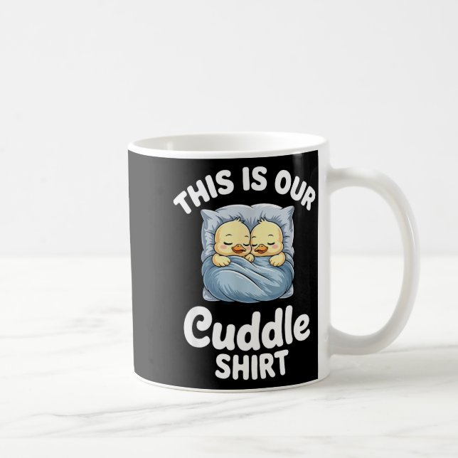Cute Duck Couple Cozy This Is Our Cuddle  Kaffeetasse (Rechts)