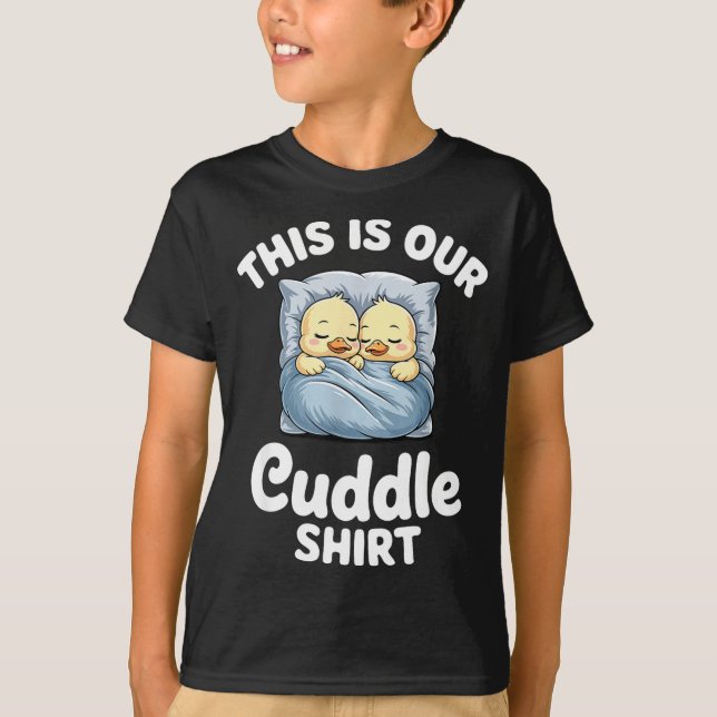 Cute Duck Couple Cozy This Is Our Cuddle  T-Shirt (Vorderseite)