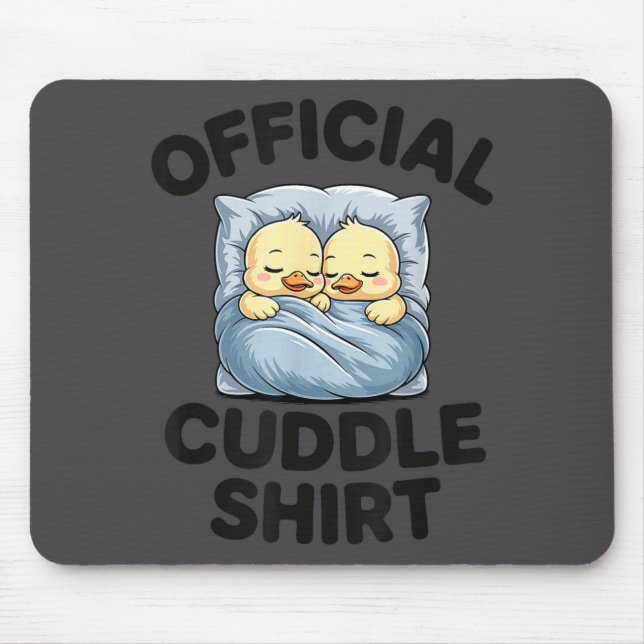 Cute Duck Couple Snuggle Cuddle  Mousepad (Vorne)