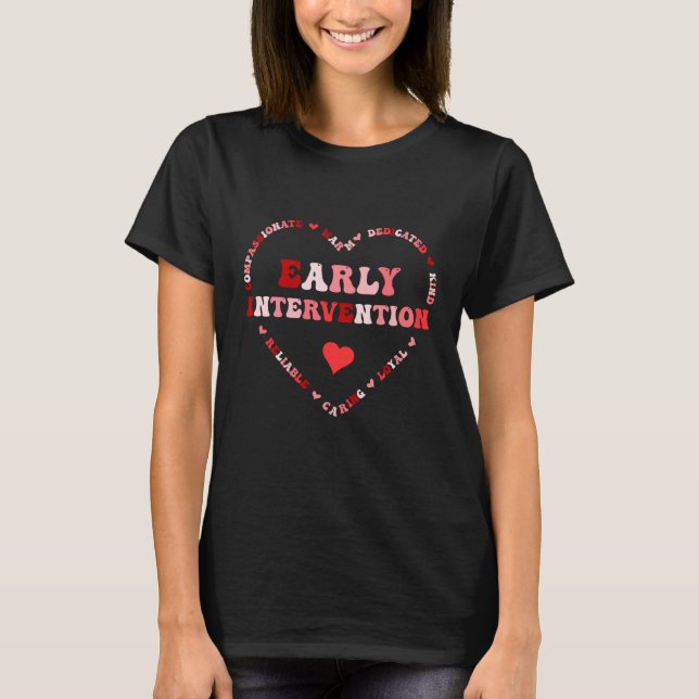 Cute Early Intervention Valentines Day Heart  1 T-Shirt (Vorderseite)
