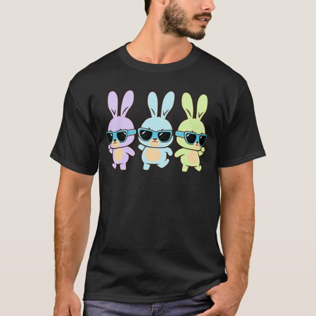 Cute Easter Bunnies Dancing Easter Day 2023 Boys G T-Shirt (Vorderseite)