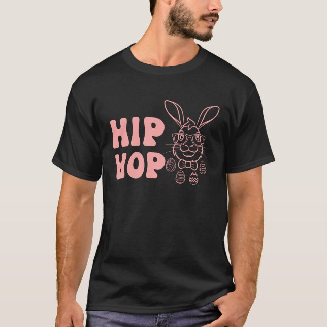 Cute Easter Bunny Egg Hunt Basket  Hip Hop T-Shirt (Vorderseite)