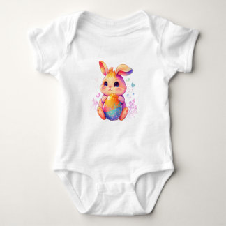 Cute Easter Bunny girl t_shirt– Adorable Pastel R Baby Strampler