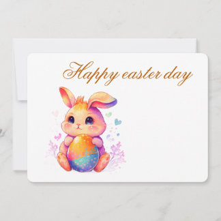 Cute Easter Bunny inivtation – Adorable Pastel R Einladung
