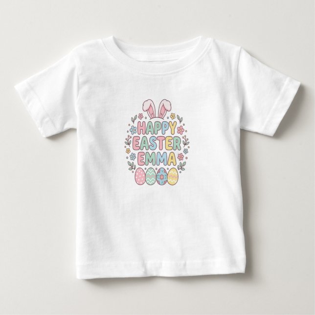 Cute Easter Bunny Kids Shirt – Happy Easter Spring (Vorderseite)