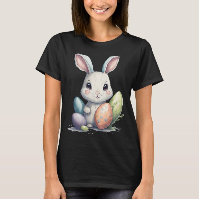Cute Easter Bunny Pun Easter Eggs T-Shirt (Vorderseite)
