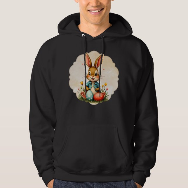 Cute Easter Bunny – Soft Frame - moletom Hoodie (Vorderseite)