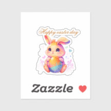 Cute Easter Bunny sticker – Adorable Pastel R