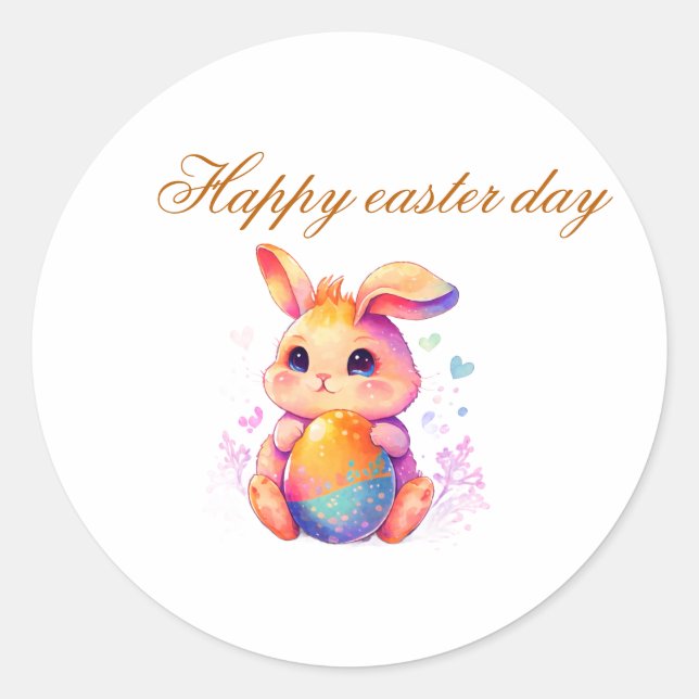  Cute Easter Bunny sticker – Adorable Pastel R (Vorderseite)