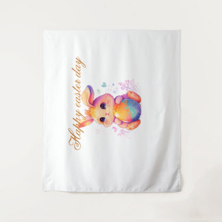 Cute Easter Bunny sticker – Adorable Pastel R Wandteppich