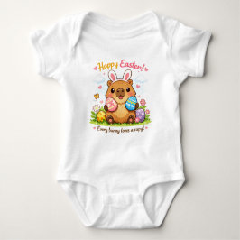 Cute Easter Capybara Eggs Bunny Ears Baby Strampler