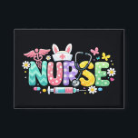 Cute Easter Nurse Medical Humor Button<br><div class="desc">Colorful lettering with a nurse hat,  stethoscope,  flowers and playful medical symbols. A cheerful graphic celebrating caring nurses and healthcare professionals during the Easter season with a bright and friendly hospital atmosphere.</div>