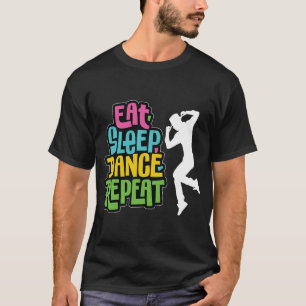 Cute Eat Sleep Dance Repeat Design Herren T-Shirt