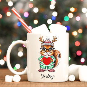 Cute écureuil Noël Custom Holiday Mug