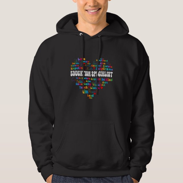 Cute Education Specialist Appreciation Week back t Hoodie (Vorderseite)