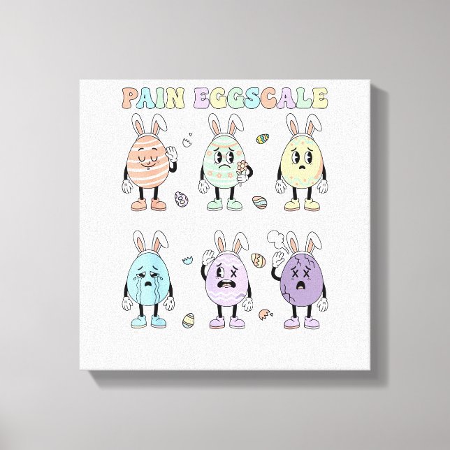 Cute Eggs Schmerzskala Krankenpfleger Triage ICU B Leinwanddruck (Vorderseite)