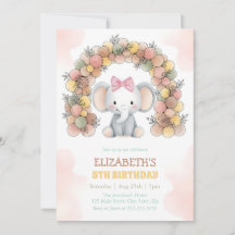Cute Elephant Balloon Arch Birthday Party