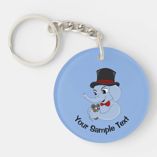 Cute elephant cartoon  keychain schlüsselanhänger (Vorderseite)