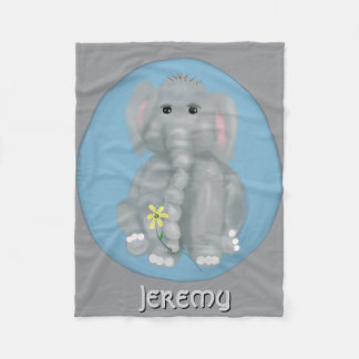 Cute Elephant Couverture en polaire personnalisée