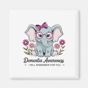 Cute Elephant Demenzbewusstsein Ich erinnere mich  Magnet