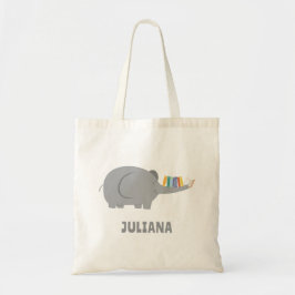 Cute Elephant Library Tote Bag Tragetasche