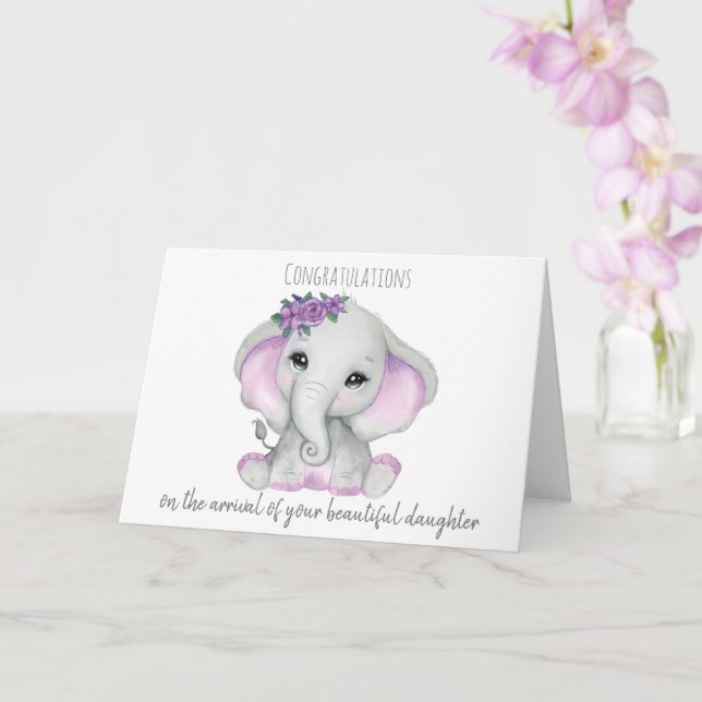 Cute Ellie nouvelle carte bébé (Orchidée)