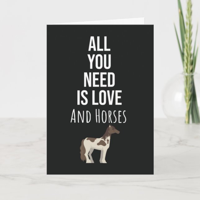 Cute Equine Cards Horse Equestrian Pony Animal Karte (Vorderseite)