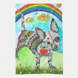 Cute et coloré Chihuahua Chig Serviette de cuisine
