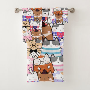 Cute et coloré Kawaii Motif de chat