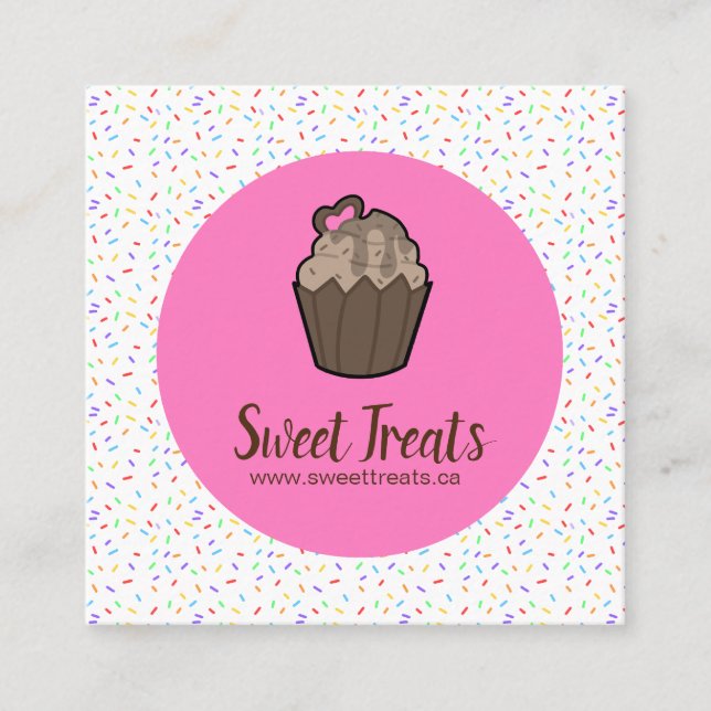 Cute et Whimsical Cupcake Bakery Cartes de visite (Devant)