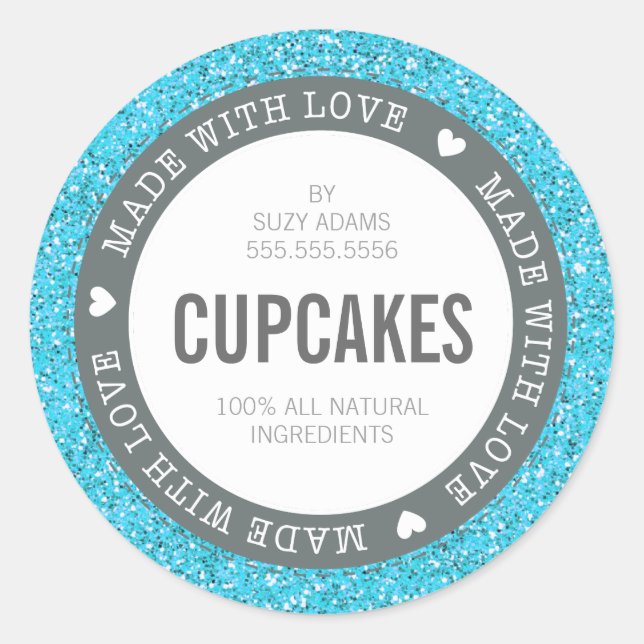 CUTE ÉTIQUETTE produit fait avec amour parties sci (Devant)