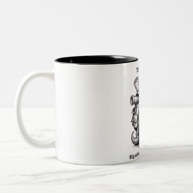 Cute Explorer Frog Mug Tiny Creature Big Adventure (Gauche)