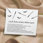 Cute Eyelash Verlängerungen Makeup Artist Aftercar Flyer<br><div class="desc">Niedliche Hand gezeichnet Minimalistische Eyelash Extension Aftercare Cards.</div>