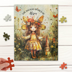 Cute Fairy and Gnome Garden Puzzle