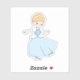 Cute Fairy Tale Princess Pastel Dress Vinyl  Aufkleber