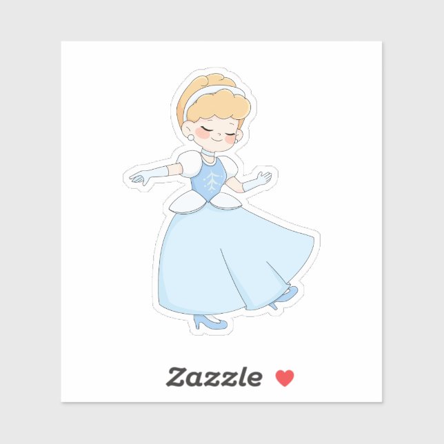 Cute Fairy Tale Princess Pastel Dress Vinyl  Aufkleber (Blatt)