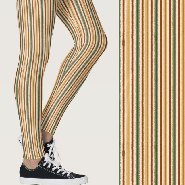 Cute fall colors fuzzy stripes seasonal patterned leggings (Von Creator hochgeladen)
