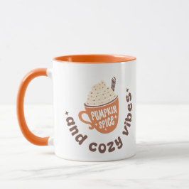 Cute Fall Pumpkin Spice and Cozy vibes Tasse