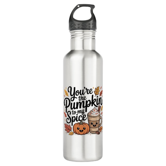 Cute fall quote pumpkin spice season  edelstahlflasche (Vorderseite)