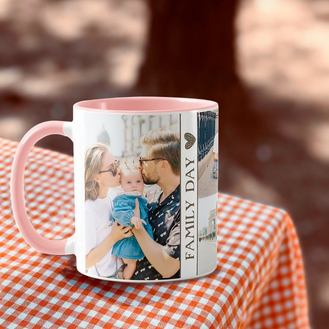 Cute Family's Day Photo Collage Café Mug (Créateur téléchargé)