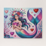 Cute Fantasy Mermaid With Hearts<br><div class="desc">Cute Fantasy Mermaid With Hearts
Art/illustration
colorful
customizable</div>