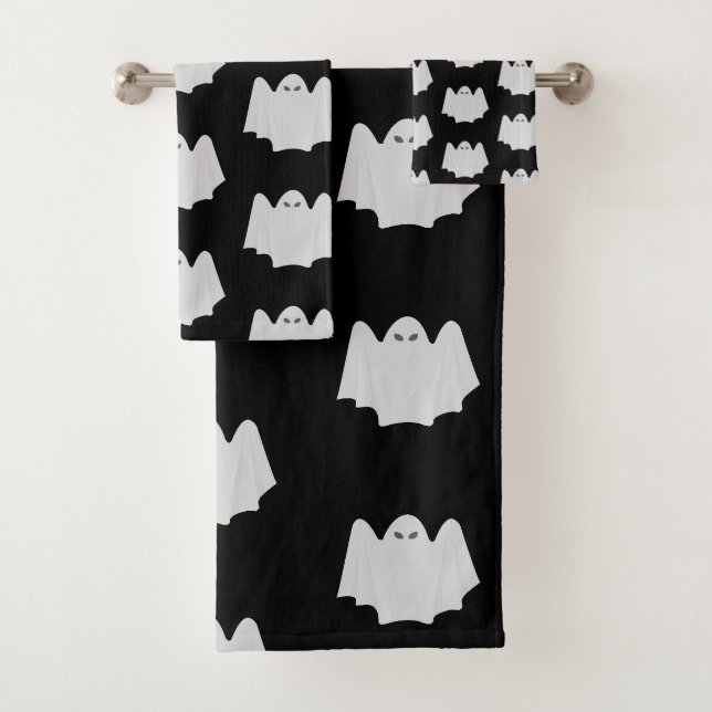 Cute Fantôme Halloween Motif noir et blanc (En situation)