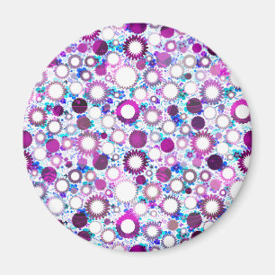 Cute farbenfrohe Blumen Sonnen Muster Magnet