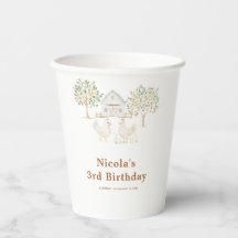 Cute Farm Barn Hens Birthday