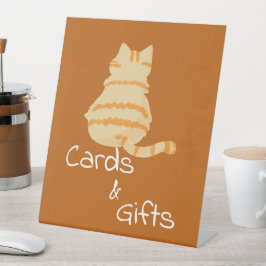 Cute Fat Orange Cat Baby Shower Cards & Gifts Sockelschild