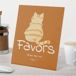 Cute Fat Orange Cat Baby Shower Favors Sockelschild