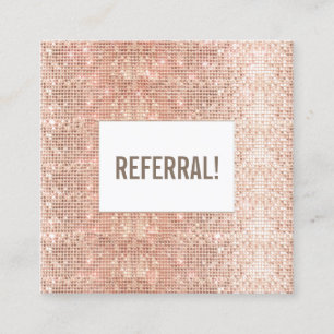 Cute Faux Rose Gold Sequin Beauté Salon Référence
