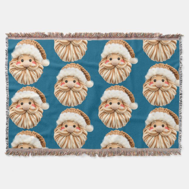 Cute Faux Yarn Christmas Santa crochet  Decke (Vorderseite)