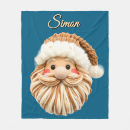 Cute Faux Yarn Christmas Santa crochet  Fleecedecke