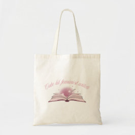 Cute Feminist Witch Pink Spell Book Girly  Tragetasche